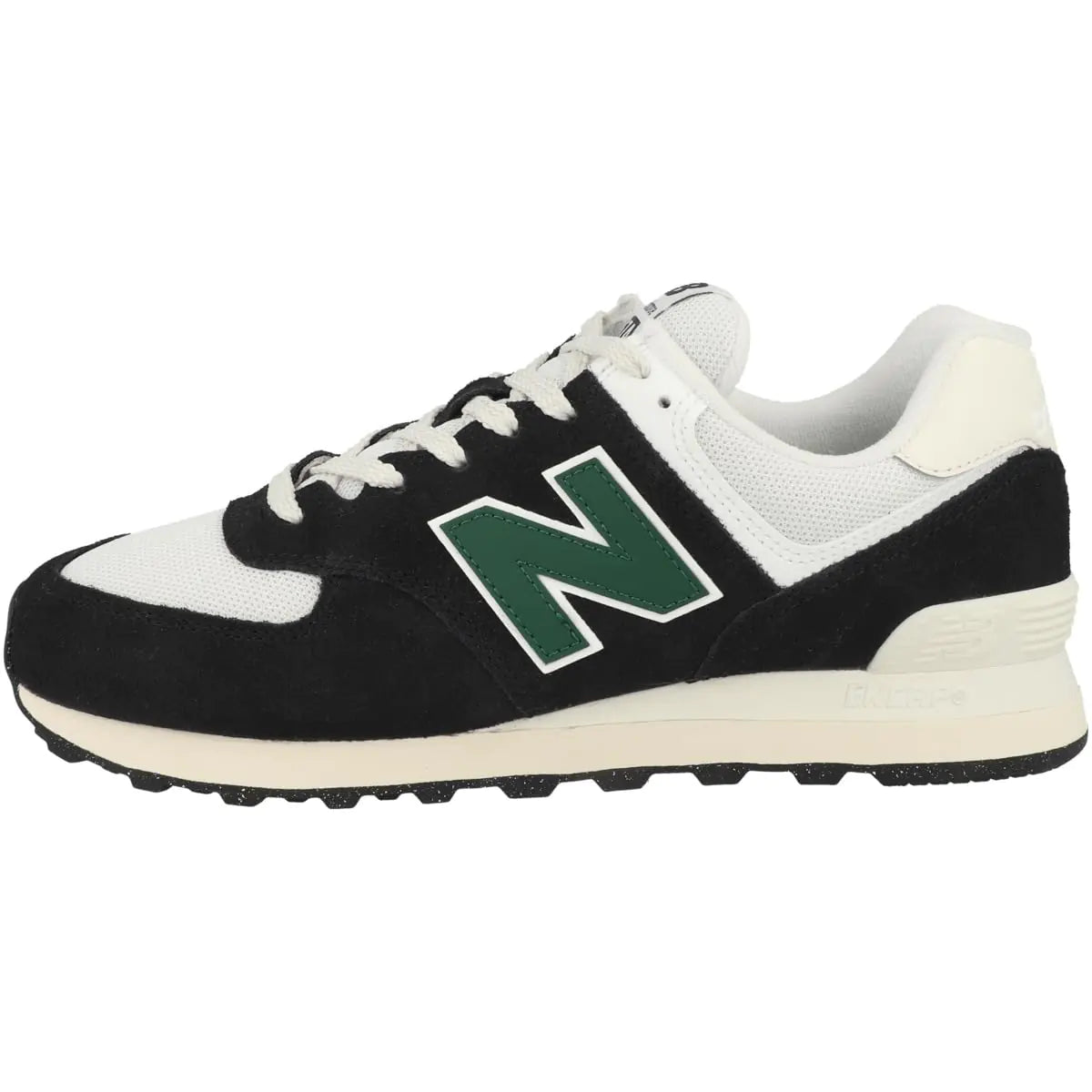 New Balance Unisex 574 V2 Varsity Suede Sneaker Black/White/Marsh Green 4.5 US Men - Velora Luxury Fashion