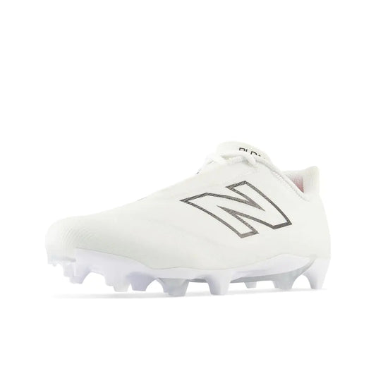 New Balance Unisex BurnX4 Lacrosse Shoe White/Grey Matter 10 Wide US Men - Velora Luxury Fashion