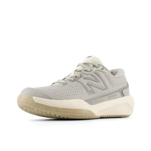 New Balance Womens 696 V5 Hard Court Tennis Shoe Grey/White 11 Wide - Velora Luxury Fashion