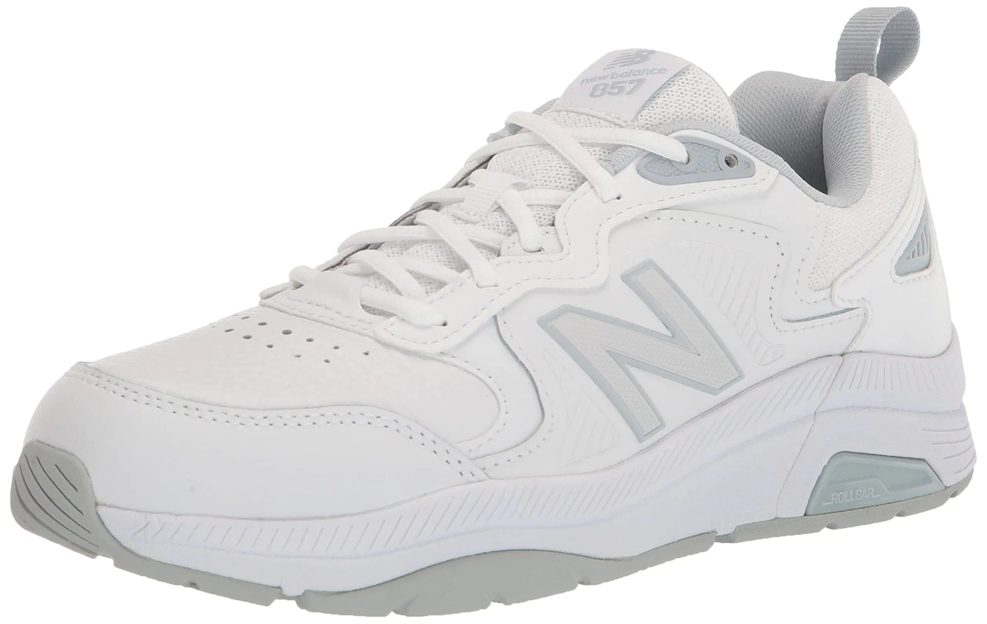 New Balance Womens 857 V3 Casual Comfort Cross Trainer White/Cyclone 8 XX-Wide - Velora Luxury Fashion