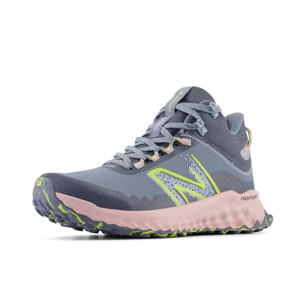 New Balance Womens Fresh Foam Garoé V1 Midcut Trail Running Shoe Arctic Grey/Orb Pink/Limelight 12 Wide - Velora Luxury Fashion