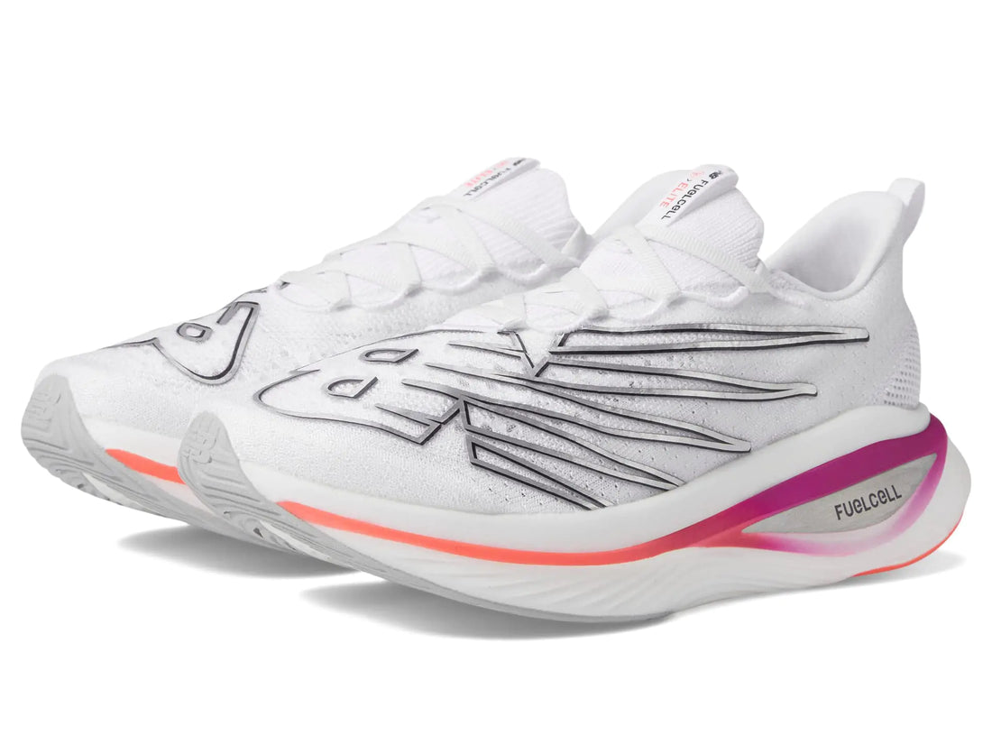 New Balance Womens FuelCell SuperComp Elite V3 Running Shoe White/Victory Blue 9.5 - Velora Luxury Fashion