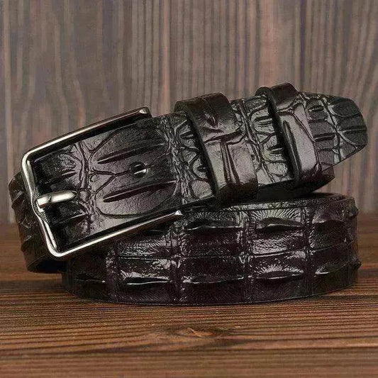 New Fashion Luxury Leather Design Male Dermis Leather Belt - Velora