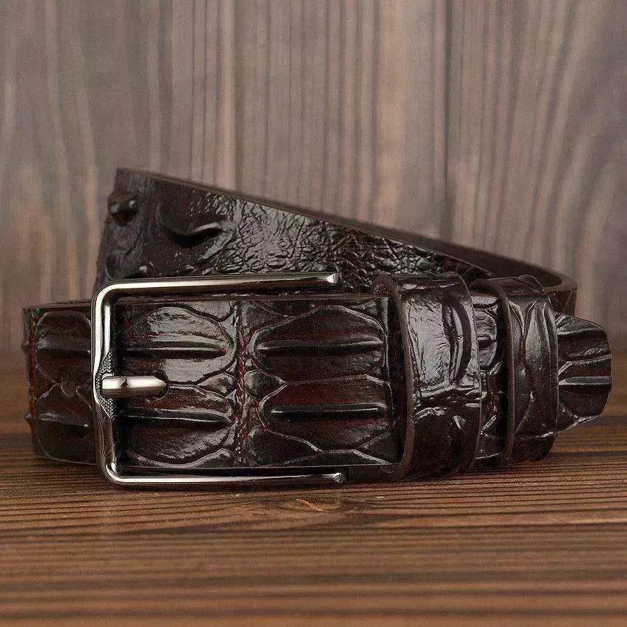 New Fashion Luxury Leather Design Male Dermis Leather Belt - Velora