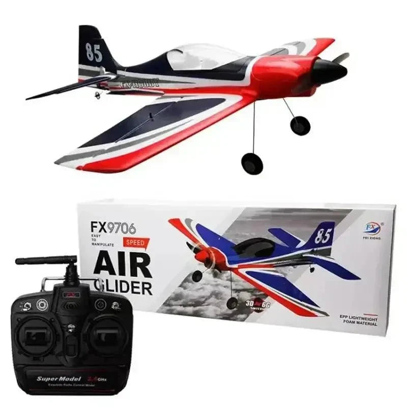 New Fx9706 RC Aircraft: 5-Channel Red Bull Fighter, Foam Fixed Wing Model Toy - Velora Luxury Fashion