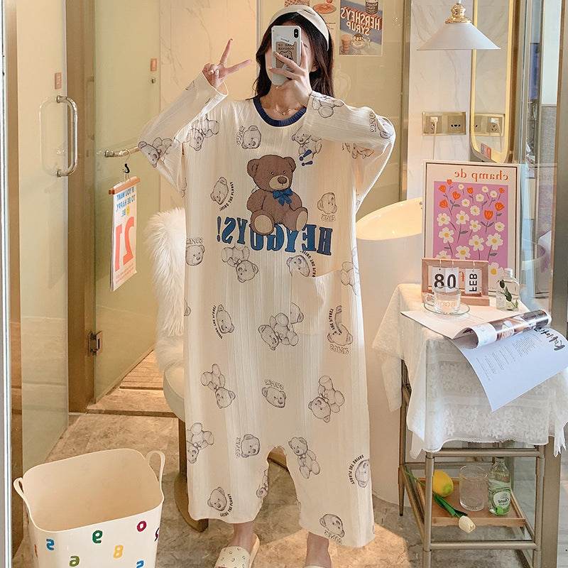 New Long-sleeved One-piece Pajamas For Women EX-STOCK Canada