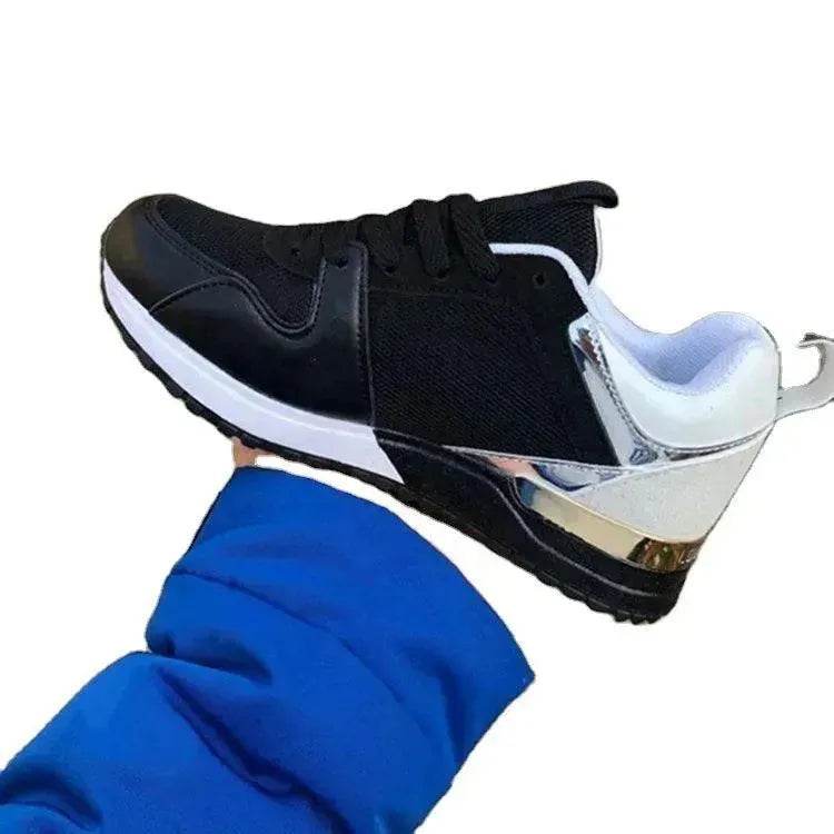 Women's Breathable Mesh Sports Shoes – Thick Sole Casual Sneakers