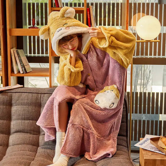 New Winter Coral Fleece Pajamas For Women - Velora