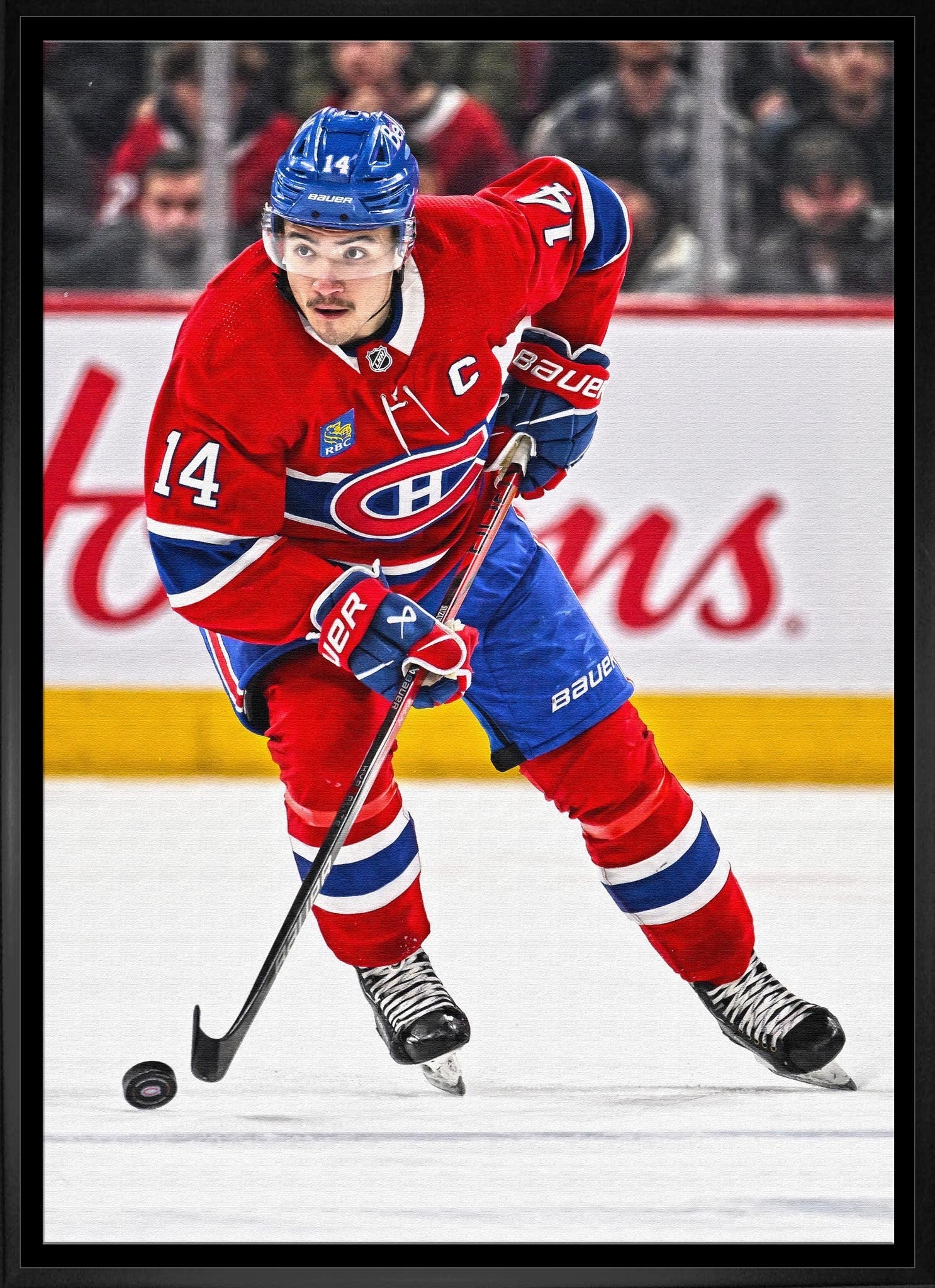 Nick Suzuki Framed 20x29 Canvas Canadiens Action-H - Velora Luxury Fashion