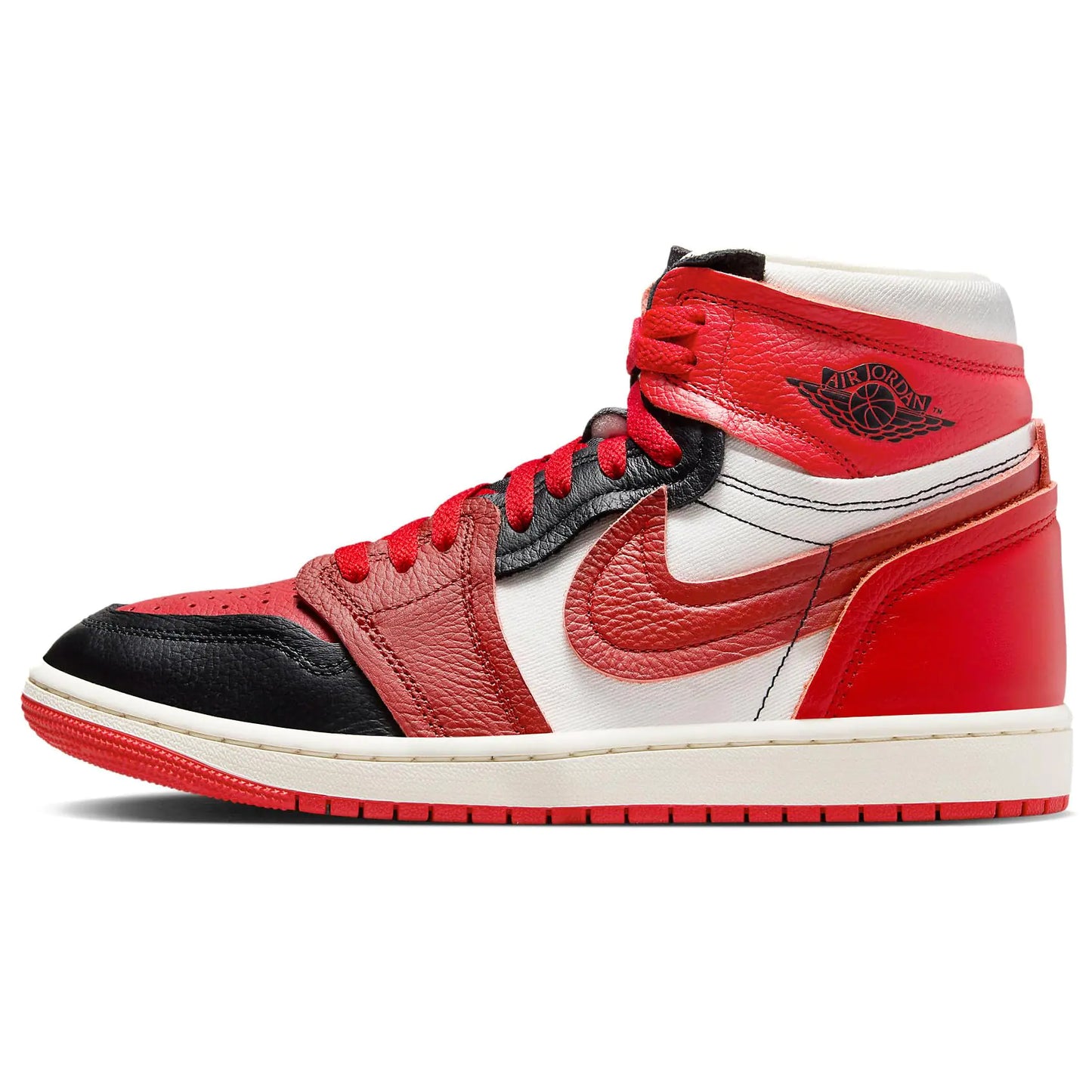 Nike Air Jordan 1 High Method of Make Womens Shoes (FB9891-600 Sport RED/Black/SAIL/Dune RED) Size 11.5 - Velora Luxury Fashion