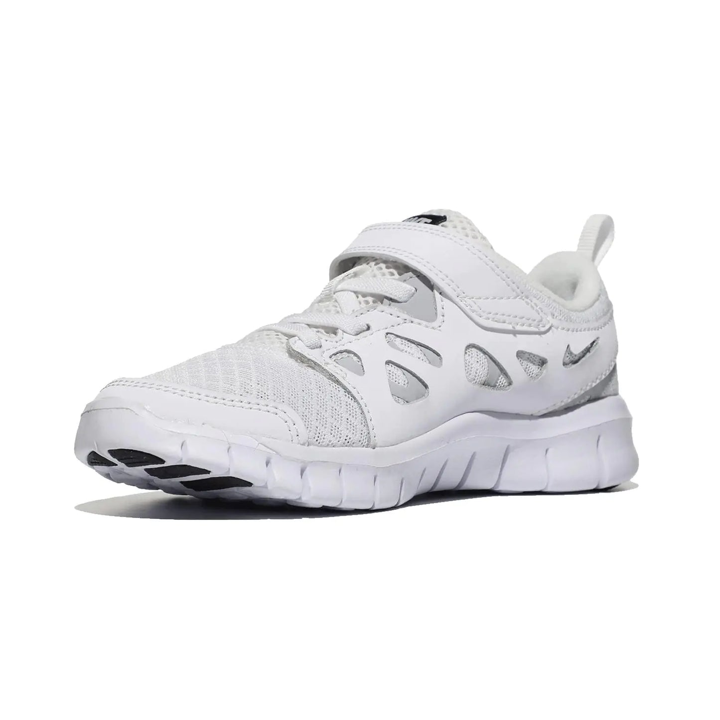 Nike Boys Free Run 2 (Big Kid) White/Black/Wolf Grey 4 Big Kid M - Velora Luxury Fashion