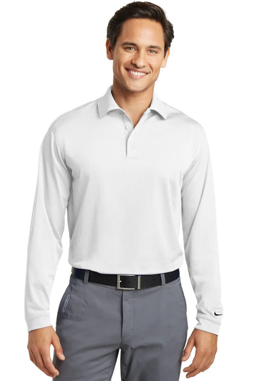 Nike Golf Long Sleeve Dri-FIT Stretch Tech Polo White Medium - Velora Luxury Fashion