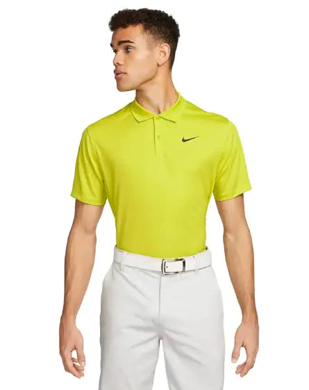 Nike Mens Dri-fit Victory Polo (as1 Alpha m Regular Regular Bright Cactus/Black) - Velora Luxury Fashion