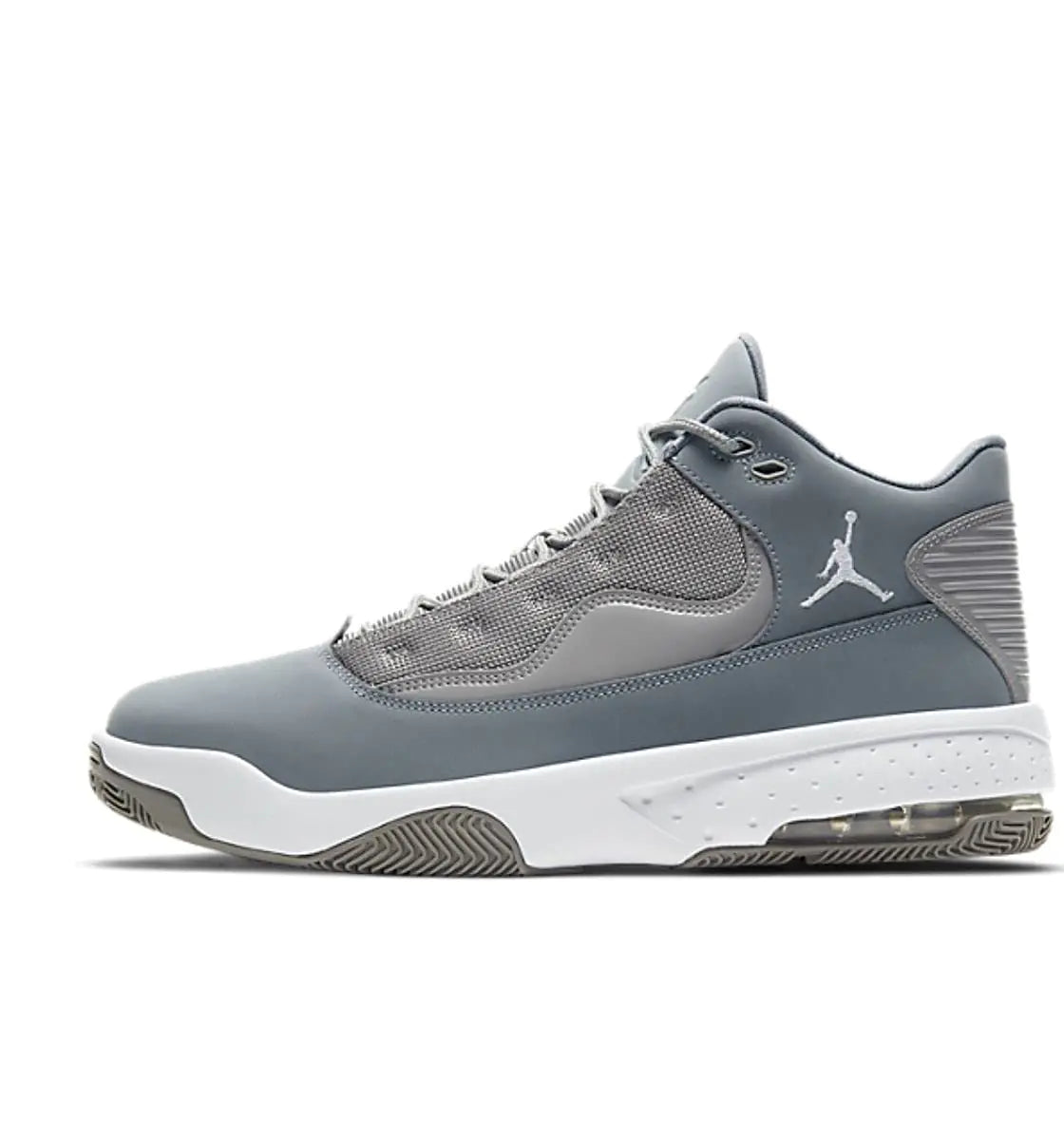 Nike Mens Jordan Max Aura 2 Basketball Shoe Medium Grey White Cool Grey 11.5 UK - Velora Luxury Fashion