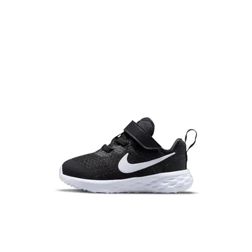 Nike Unisex Kids Running Baby/Toddler Shoes Black White Dk Smoke Grey 21 EU - Velora Luxury Fashion