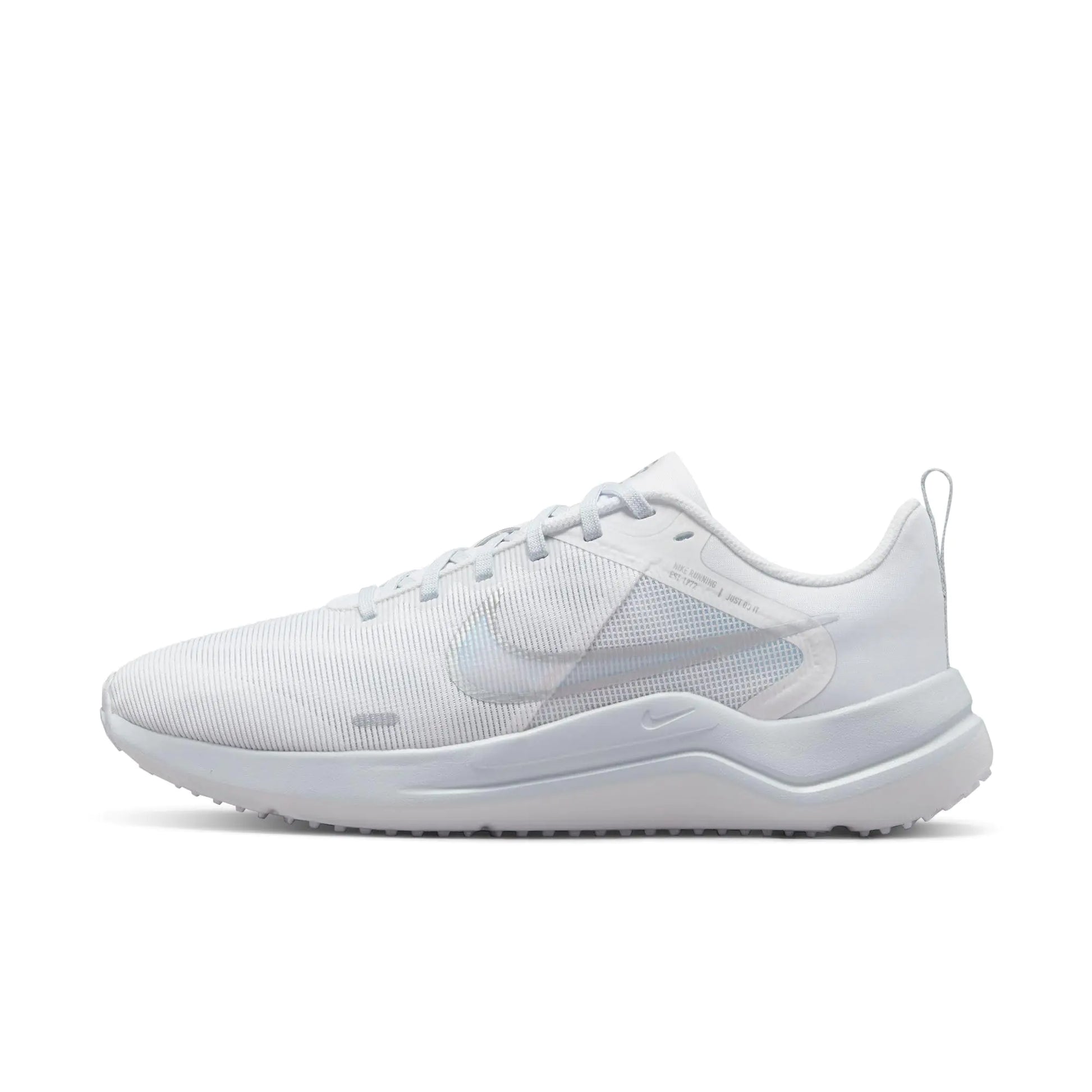 Nike Womens Low-Top Sneakers White Metallic Silver Pure Platinum 8.5 - Velora Luxury Fashion
