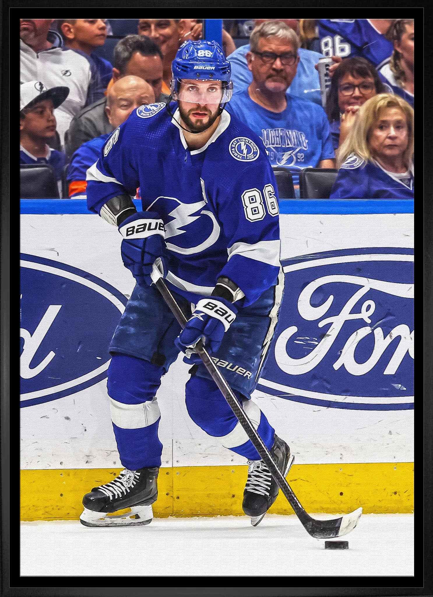 Nikita Kucherov Framed 20x29 Canvas Lightning Action-H - Velora Luxury Fashion