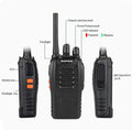 Nineaccy Walkie Talkies Rechargeable Walkie Talkie Long Range 2 way radio Set Walky Talky with Earpieces Handheld Transceiver with LED Light for Adults- (2 Pcs) - Velora Luxury Fashion