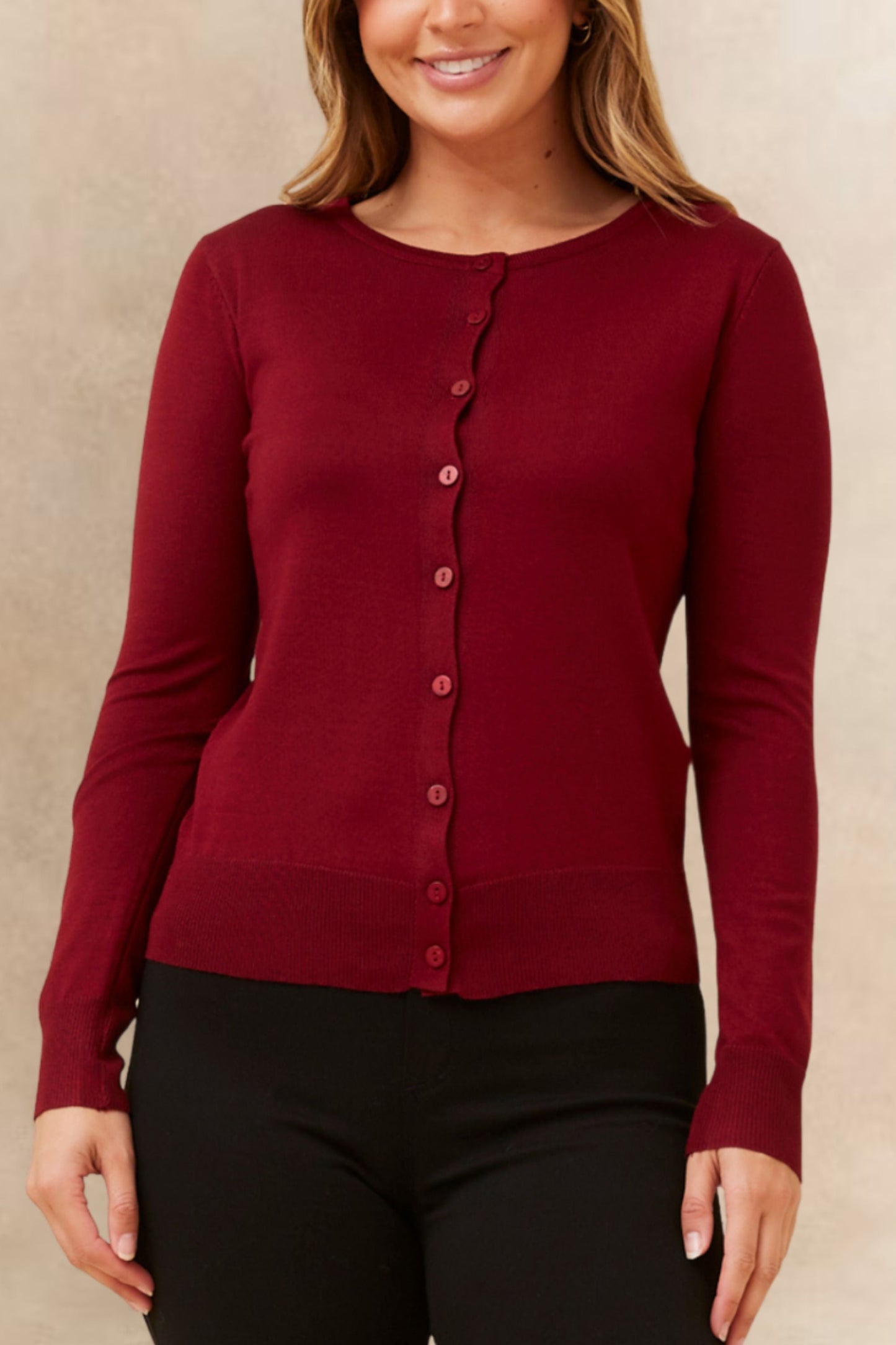 Noelle Lightweight Button-Front Cardigan - Velora Luxury Fashion