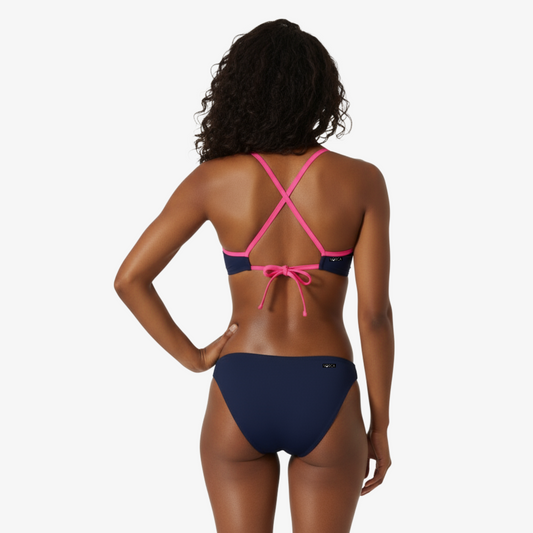 Cobalt Tie-Back Bikini Top Norca Athletic Swimwear | Norca Natation Inc.