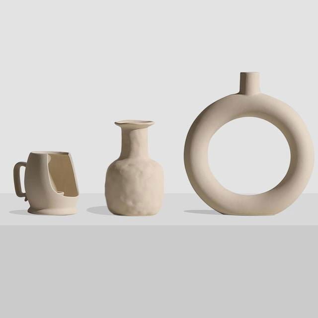 Nordic Ceramic Decorative Vase - Velora Luxury Fashion