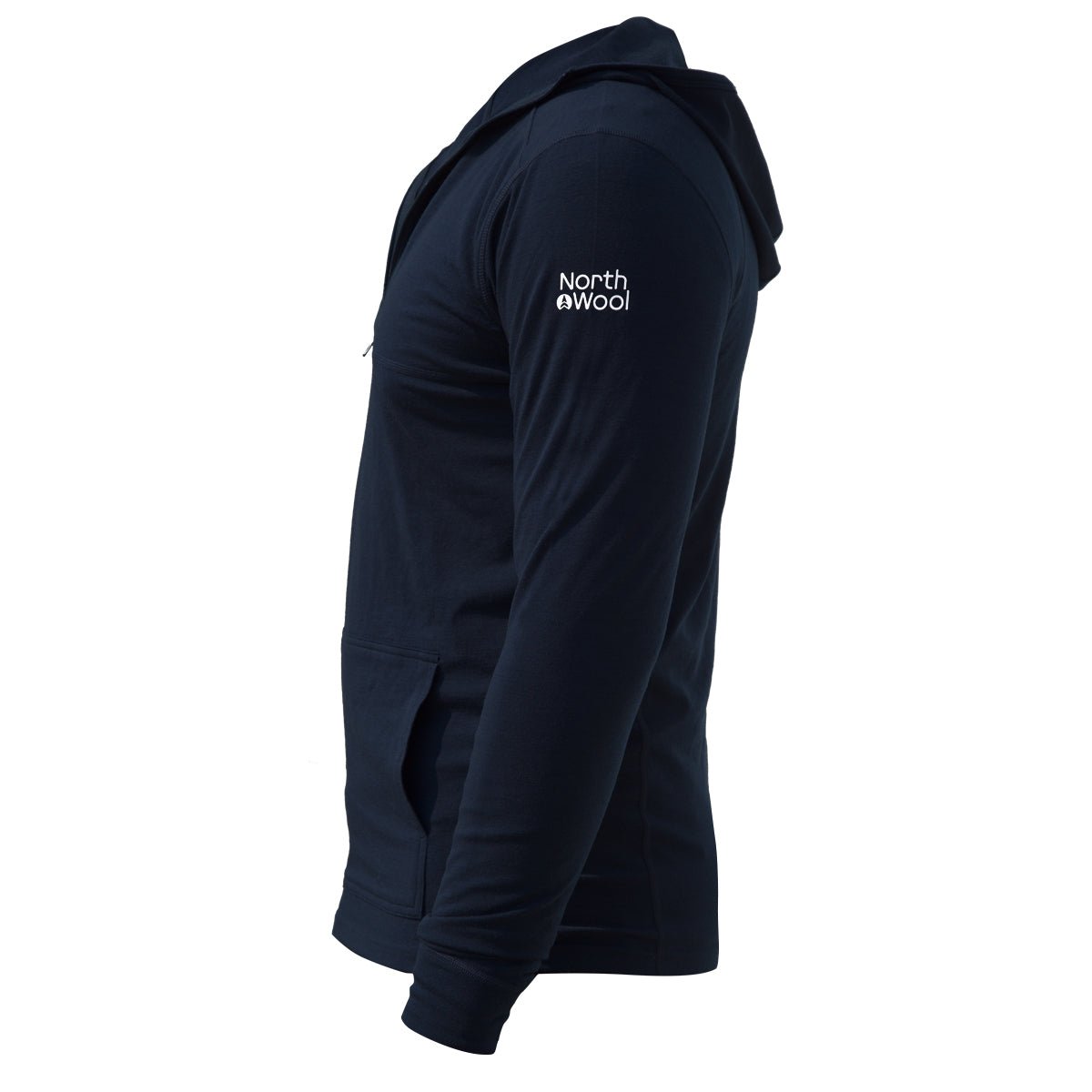 NorthWool Men's Merino Wool 1/4 Zip Midlayer Hoodie with Pouch and Pocket 260 GSM - Velora Luxury Fashion