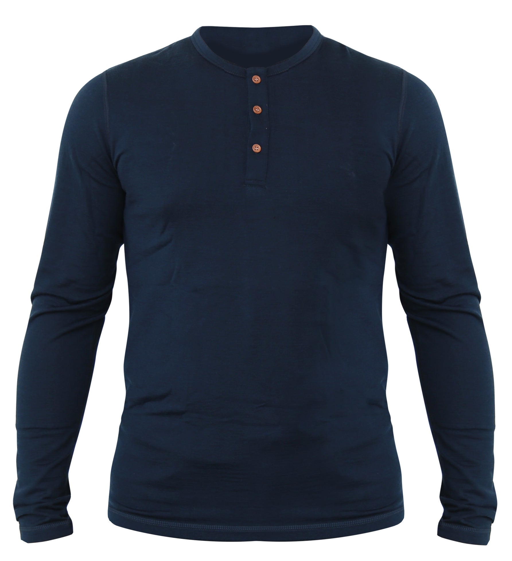 NorthWool Men's Merino Wool Long Sleeve Henley Base Layer Shirt 260 GSM - Velora Luxury Fashion