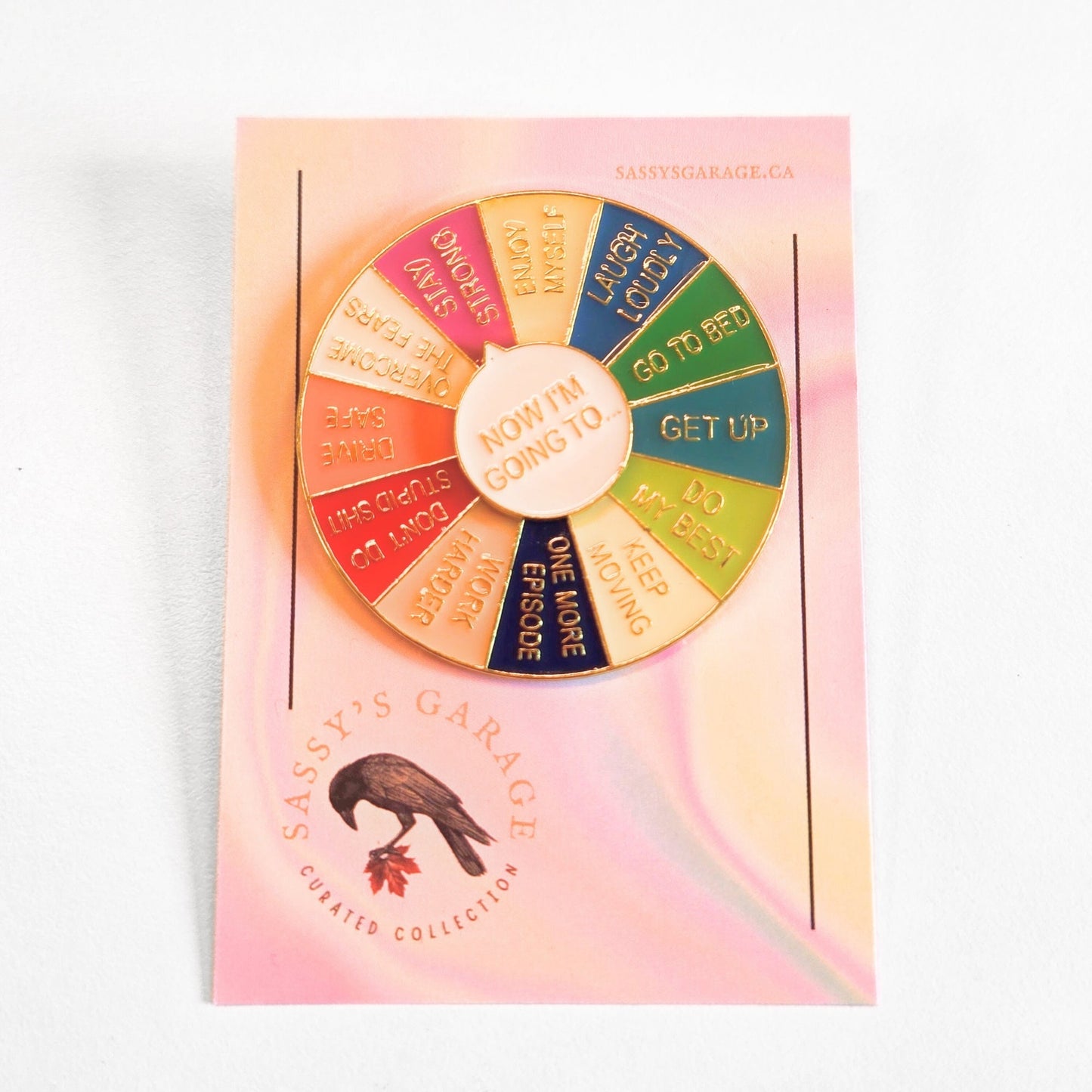 "Now I'm Going To" (Motivational Spinner - Gold) | Collectible Pin - Velora Luxury Fashion