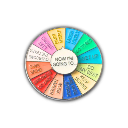 "Now I'm Going To" (Motivational Spinner - Silver) | Collectible Pin - Velora Luxury Fashion