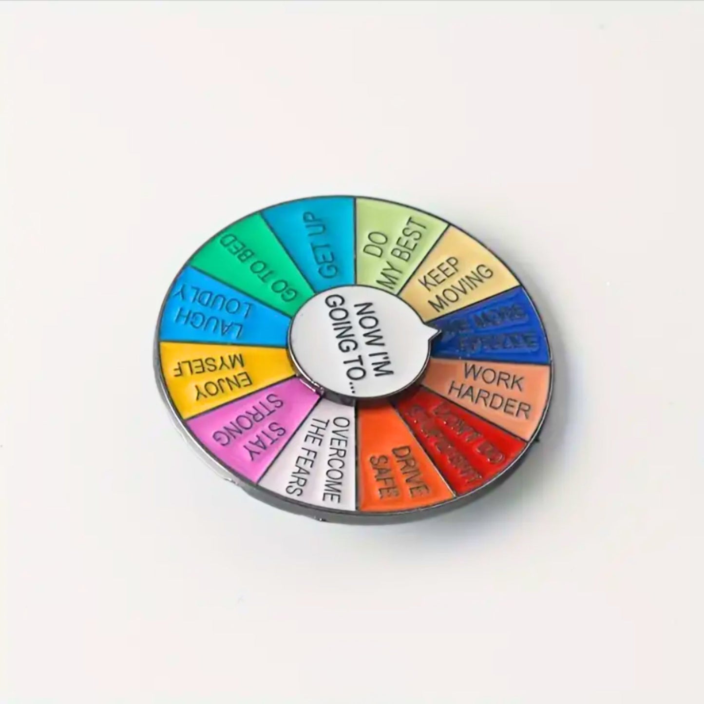"Now I'm Going To" (Motivational Spinner - Silver) | Collectible Pin - Velora Luxury Fashion