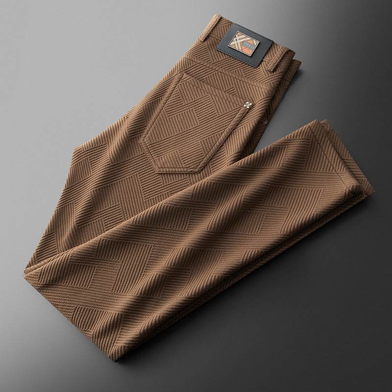 Casual Pants – Comfortable Mid Waist Straight-Leg Trousers for Men - Velora