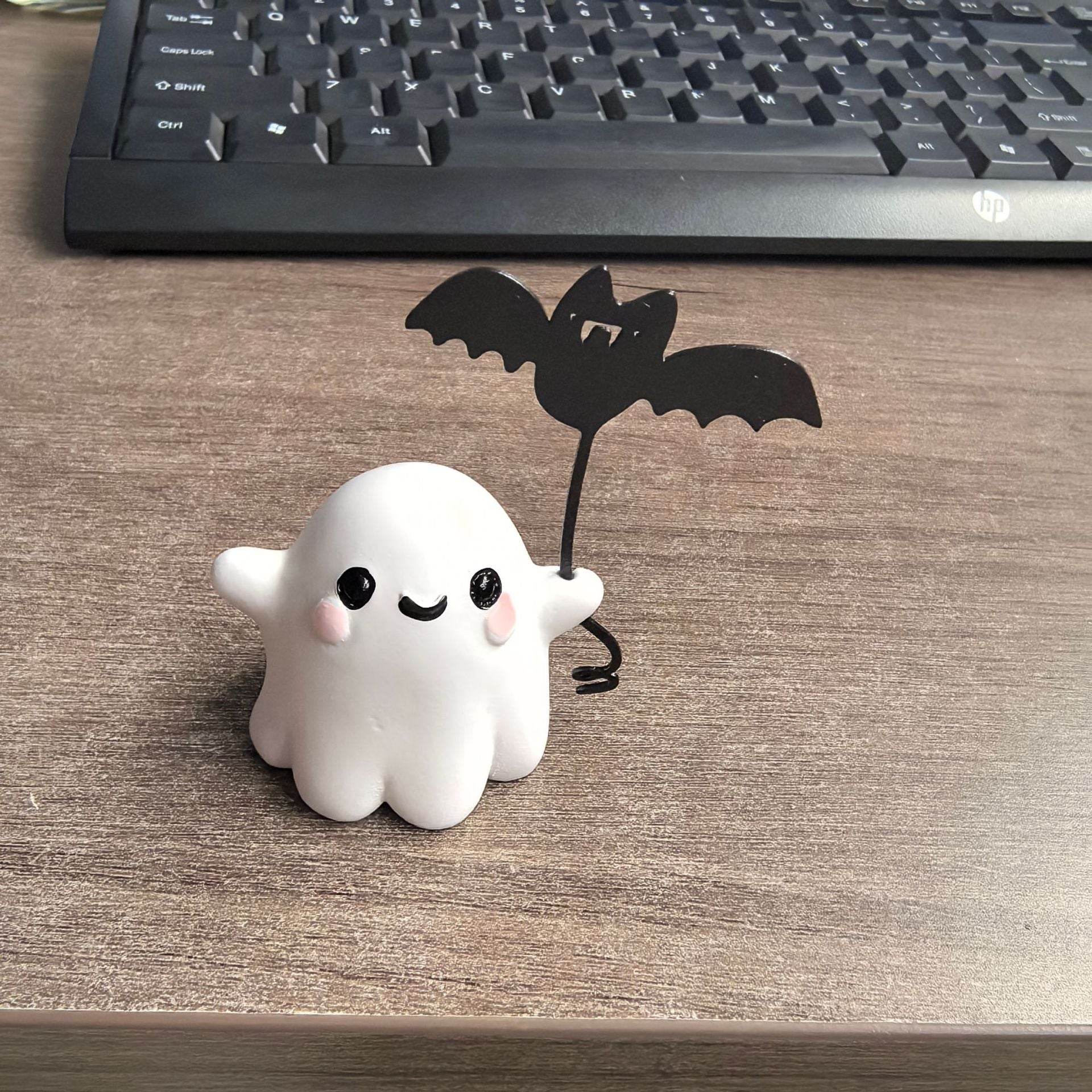 Mini Ghost Walking Dog Statue Halloween Decoration - Velora