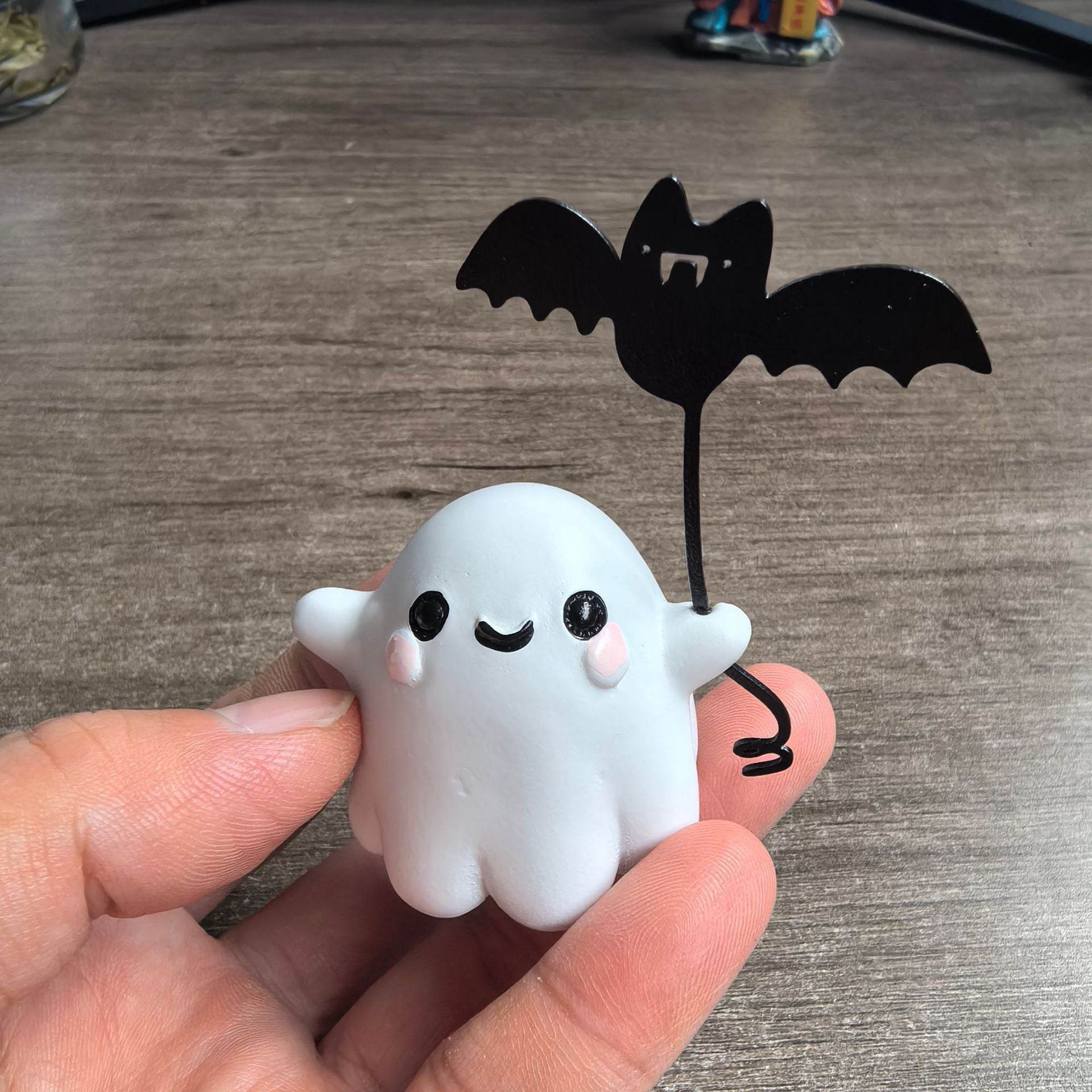 Mini Ghost Walking Dog Statue Halloween Decoration - Velora