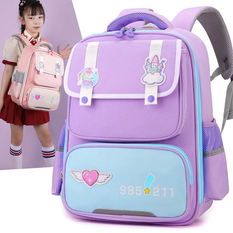 Children's Schoolbag British Style Lightweight And Wear-resistant - Velora