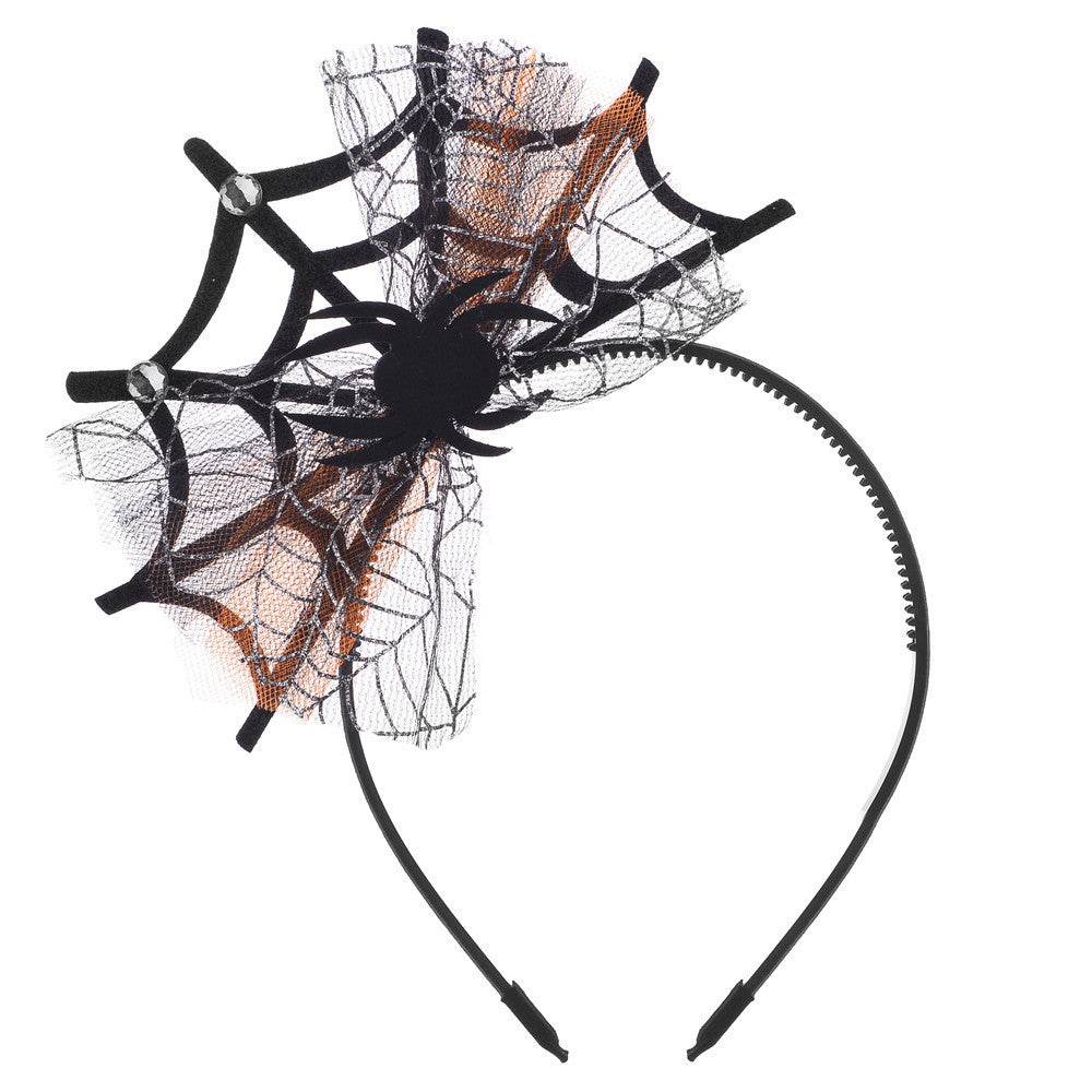 Lace Spider Web Hair-hoop Headband Halloween Ghost Festival - Velora