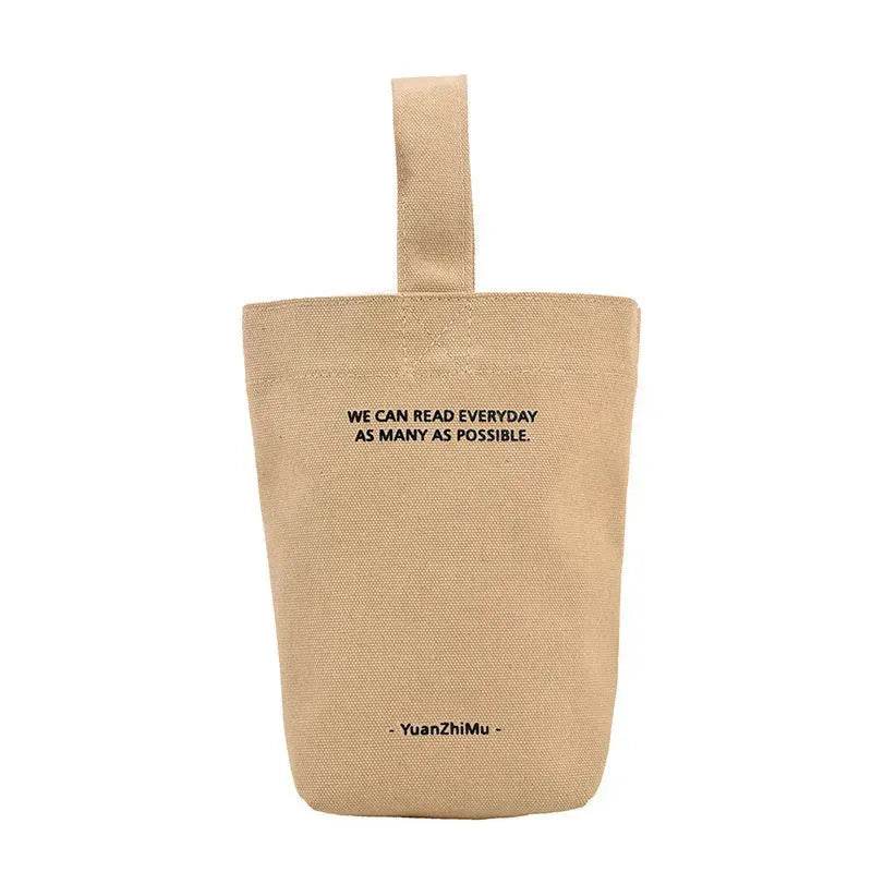 Canvas Lunch Solid Color Canvas Bag - Velora