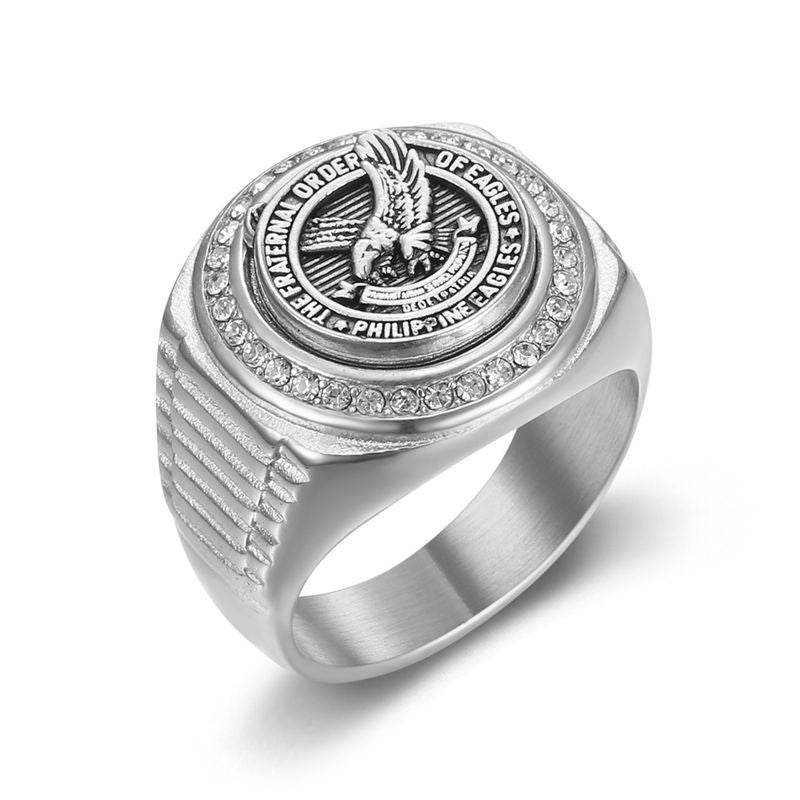 Stainless Steel Vacuum Eagle Domineering Men's Ring - Velora