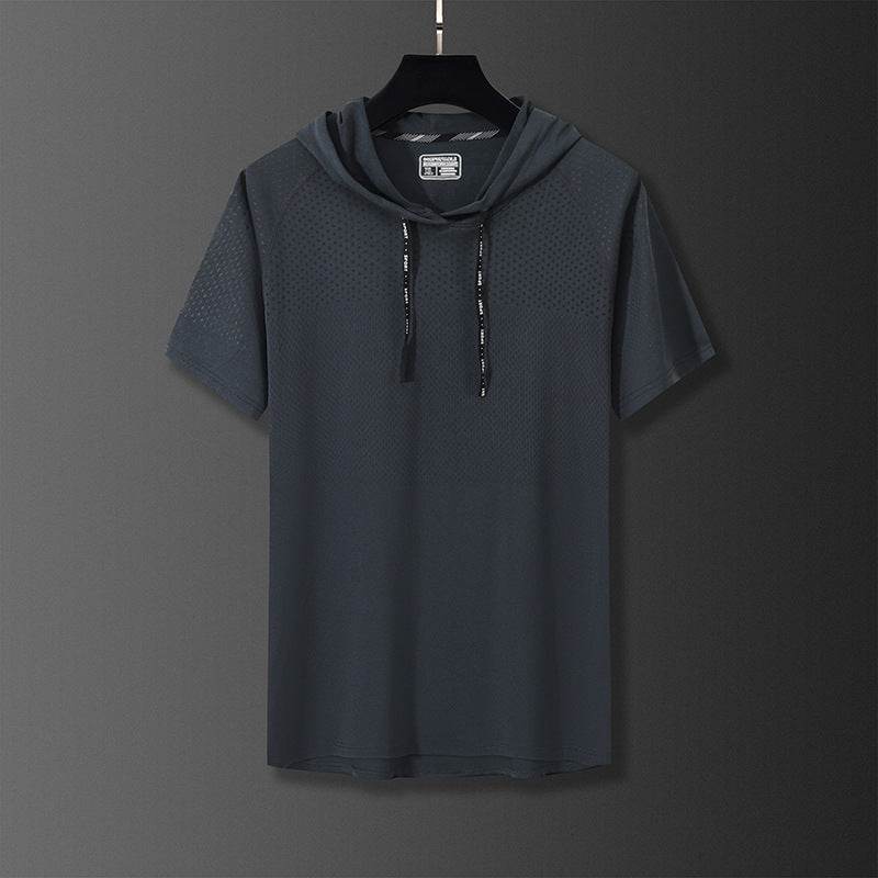 Quick-drying Hooded High Elastic Exercise Men's Workout Shirt