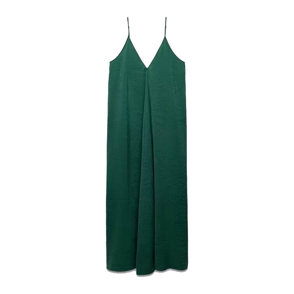 Elegant Women’s Summer Maxi Dress Casual Spaghetti Straps Solid V-Neck Cami Backless Dresses