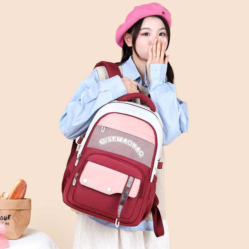 Fashion Color Contrast Leisure Travel Backpack - Velora