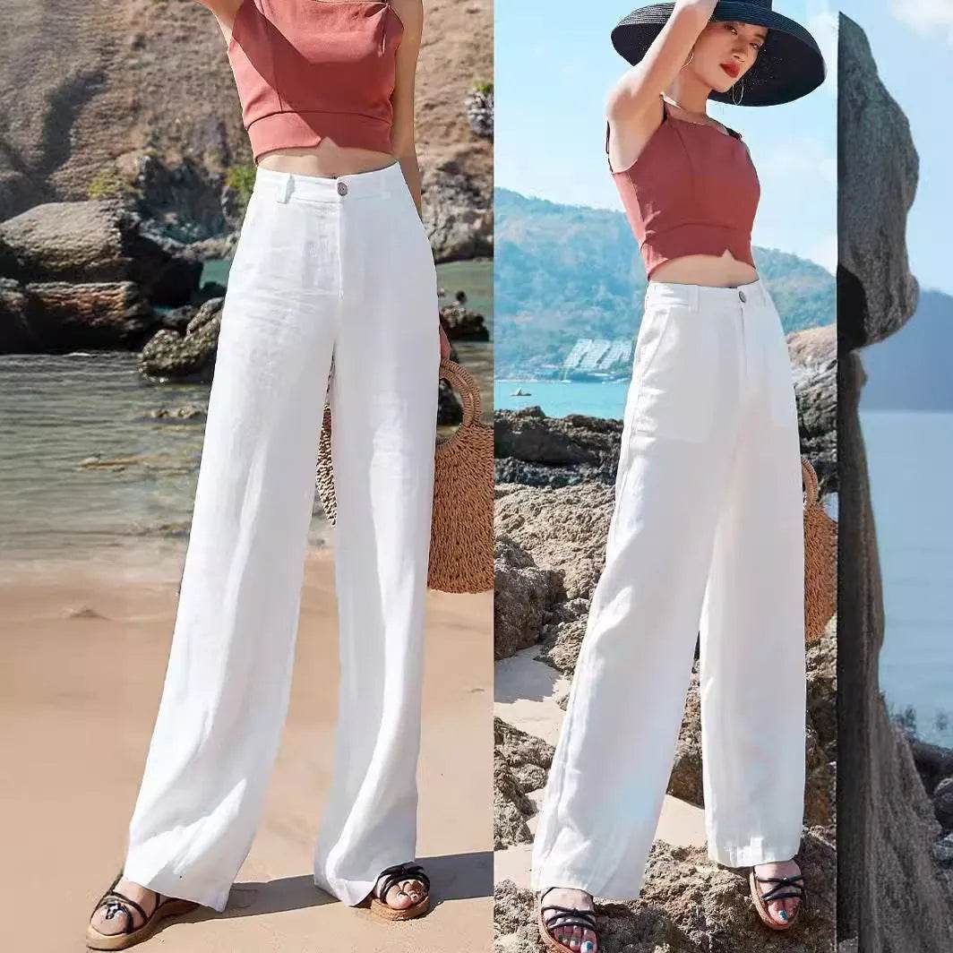 Fashion Summer Casual High waist plain trouser Pants For Women - Velora