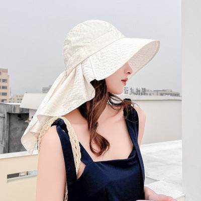 Fashionable Summer Protection UV Protection Dome Cotton Wide Brim Sun Hat - Velora