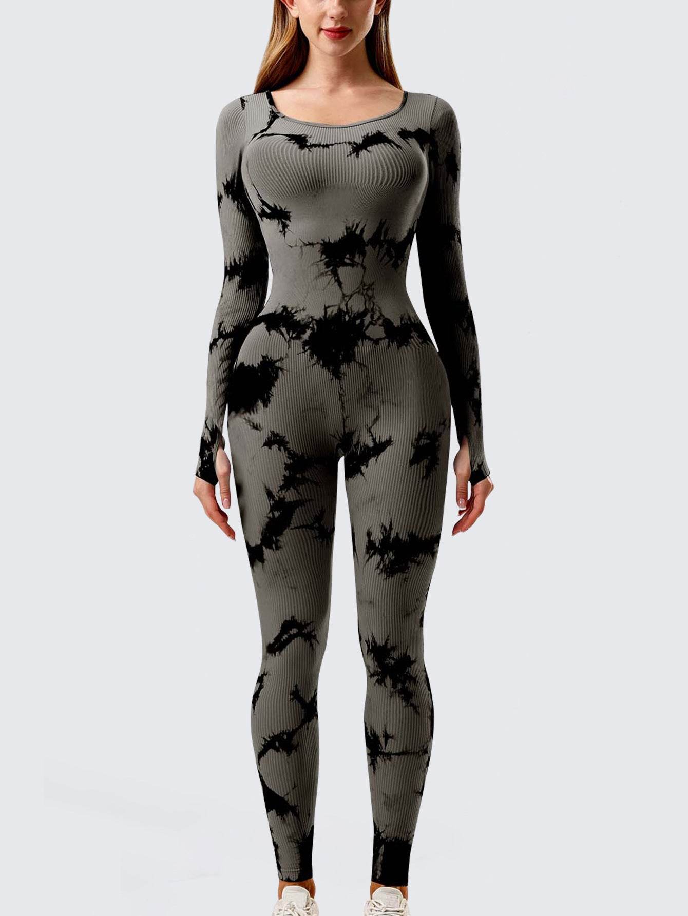 Yoga Jumpsuit & Workout Clothes Slim Thread Long Sleeve Yoga Jumpsuit - Velora