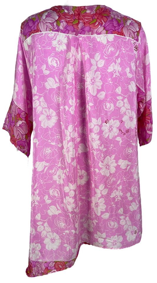 PRC6547 Avatar Pure Silk Self Pocket Tunic Dress - Velora
