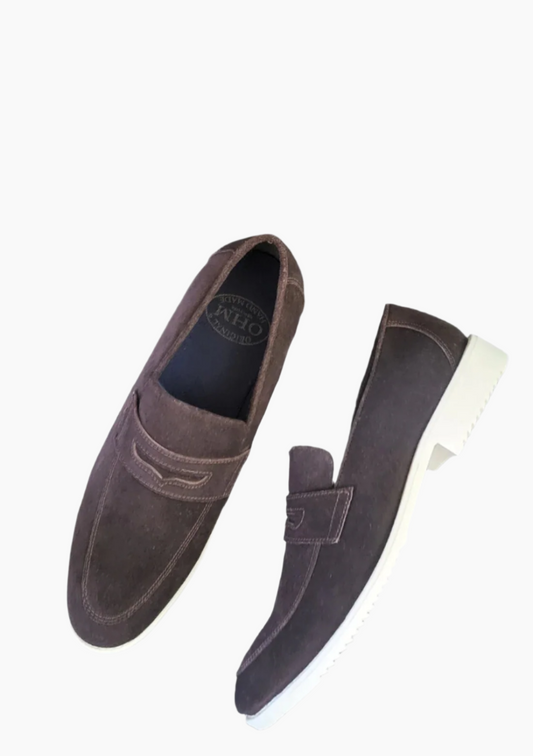 OHM Luxury Business Penny Loafers with Comfy Sole - Velora