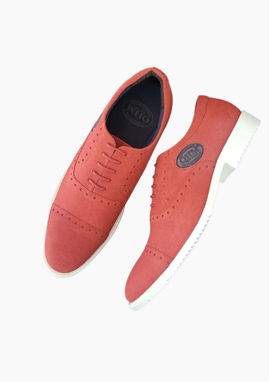 OHM Sporty Oxford Style Leather Shoes with OHM Embossed - Velora