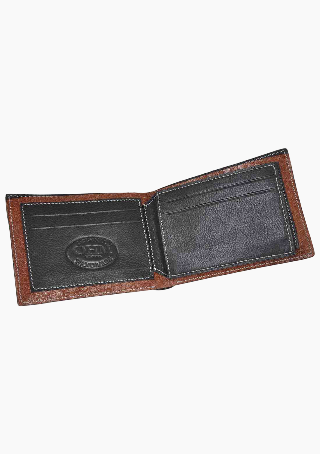 OHM Leather Wallet in Tiger Print Multi Color - Velora