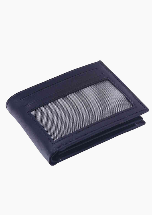 OHM Front ID Window with Coin Slot Leather Wallet - Velora