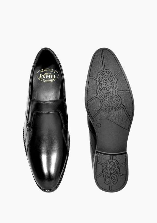 OHM Side Stitched Designer Leather Slip-on Shoes - Velora