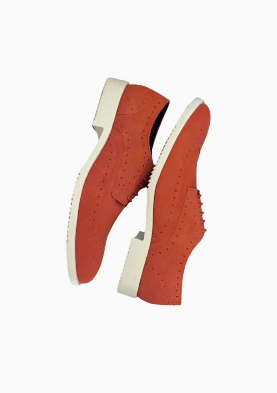 OHM Lifestyle Comfort Wingtip Perforated Leather Shoes - Velora